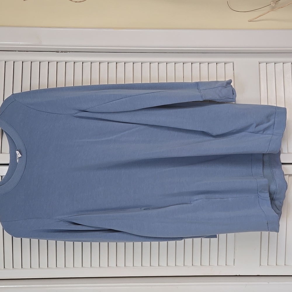 Athleta Light Blue Long Sleeve Fleece Tunic One Wear